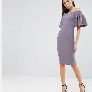 ASOS Oh My Love Midi Bardot Dress